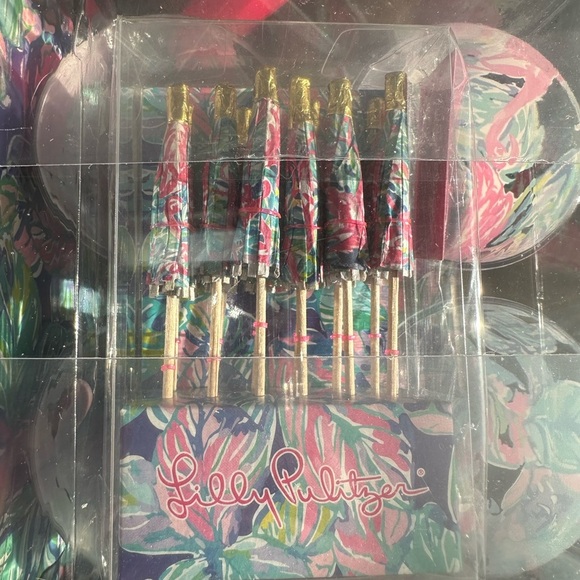 NIB Lily Pulitzer Acrylic tumbler set - Picture 3 of 5